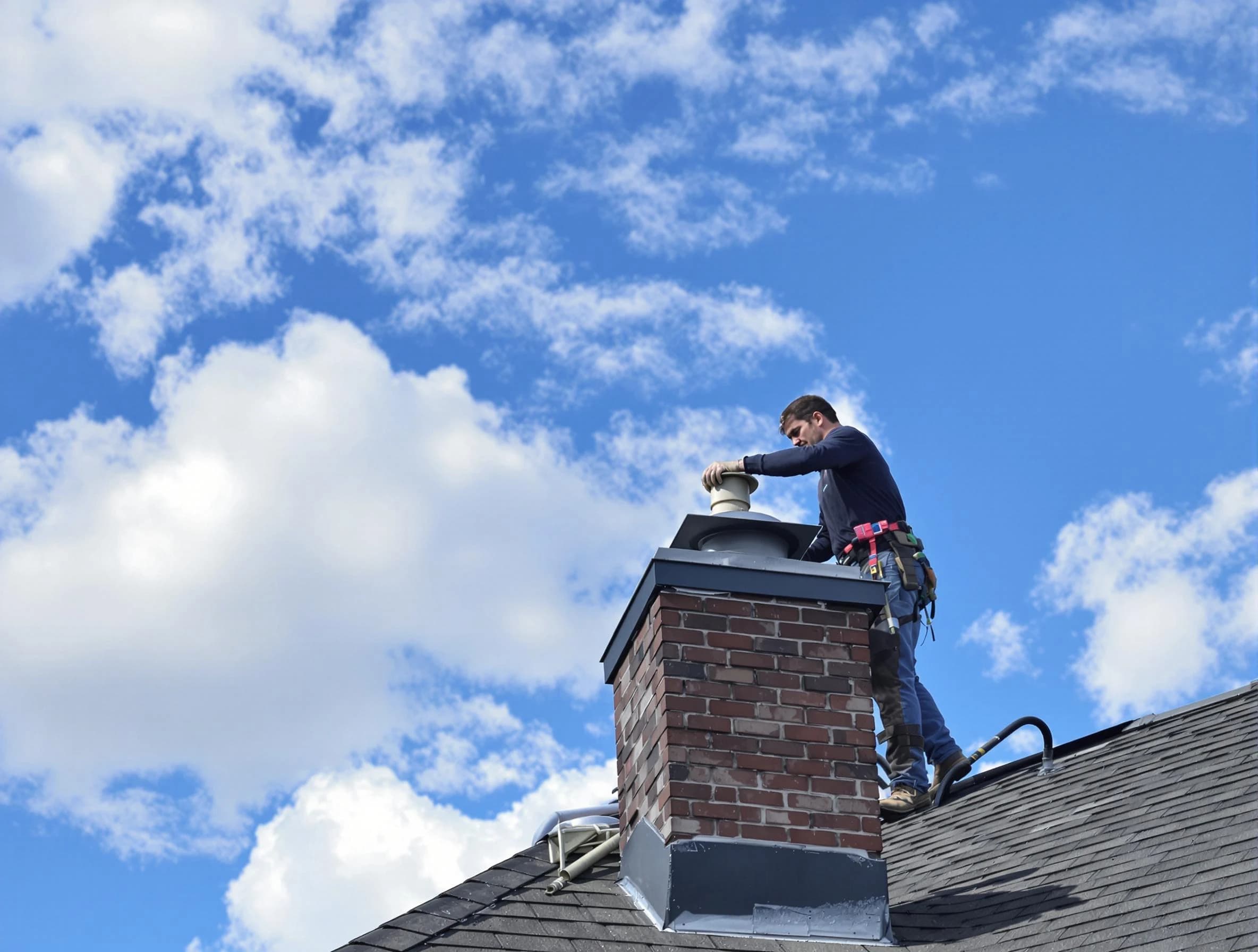 Allison Park Chimney Sweep installing a sturdy chimney cap in Allison Park, PA