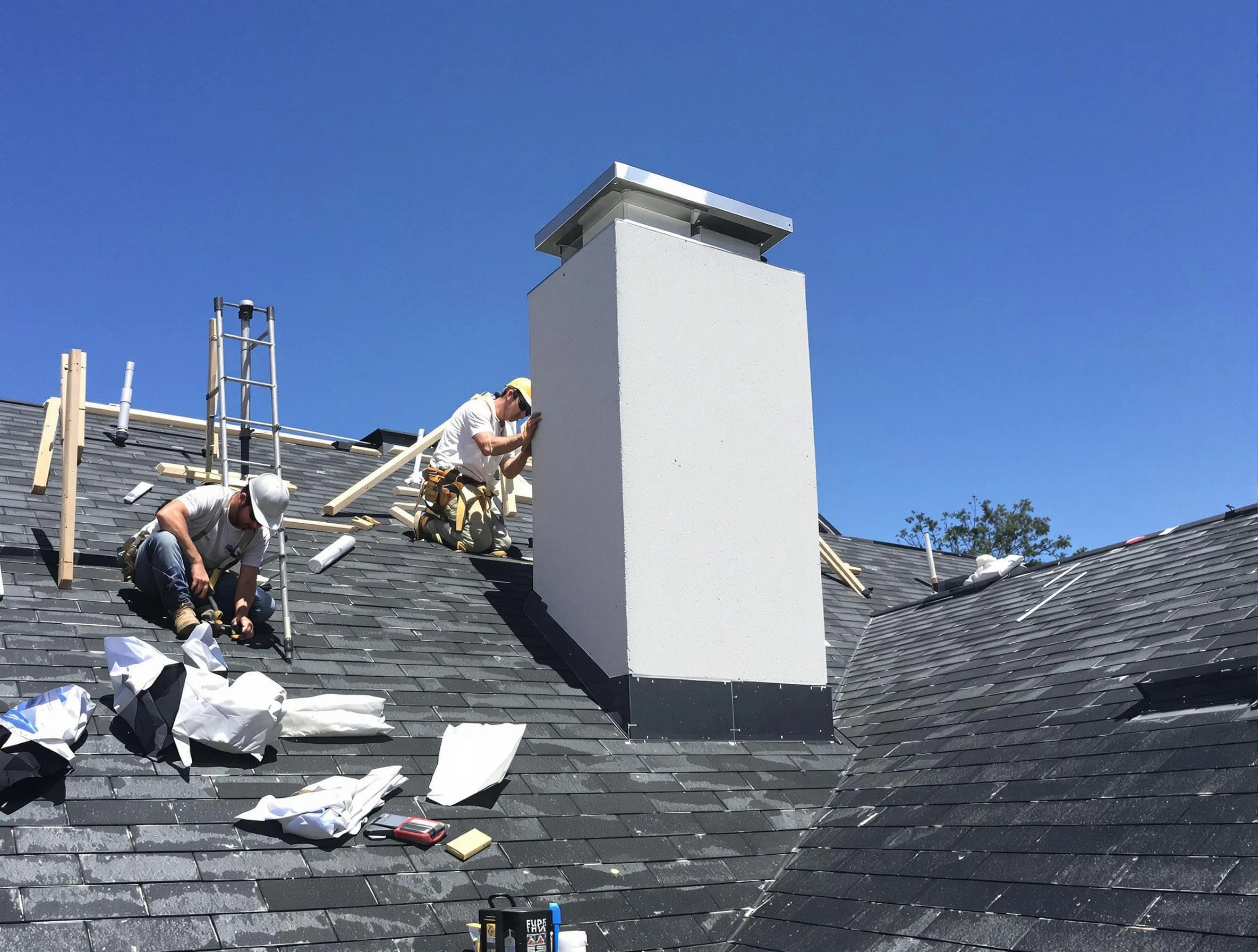 Allison Park Chimney Sweep crew installing a new chimney in Allison Park, PA