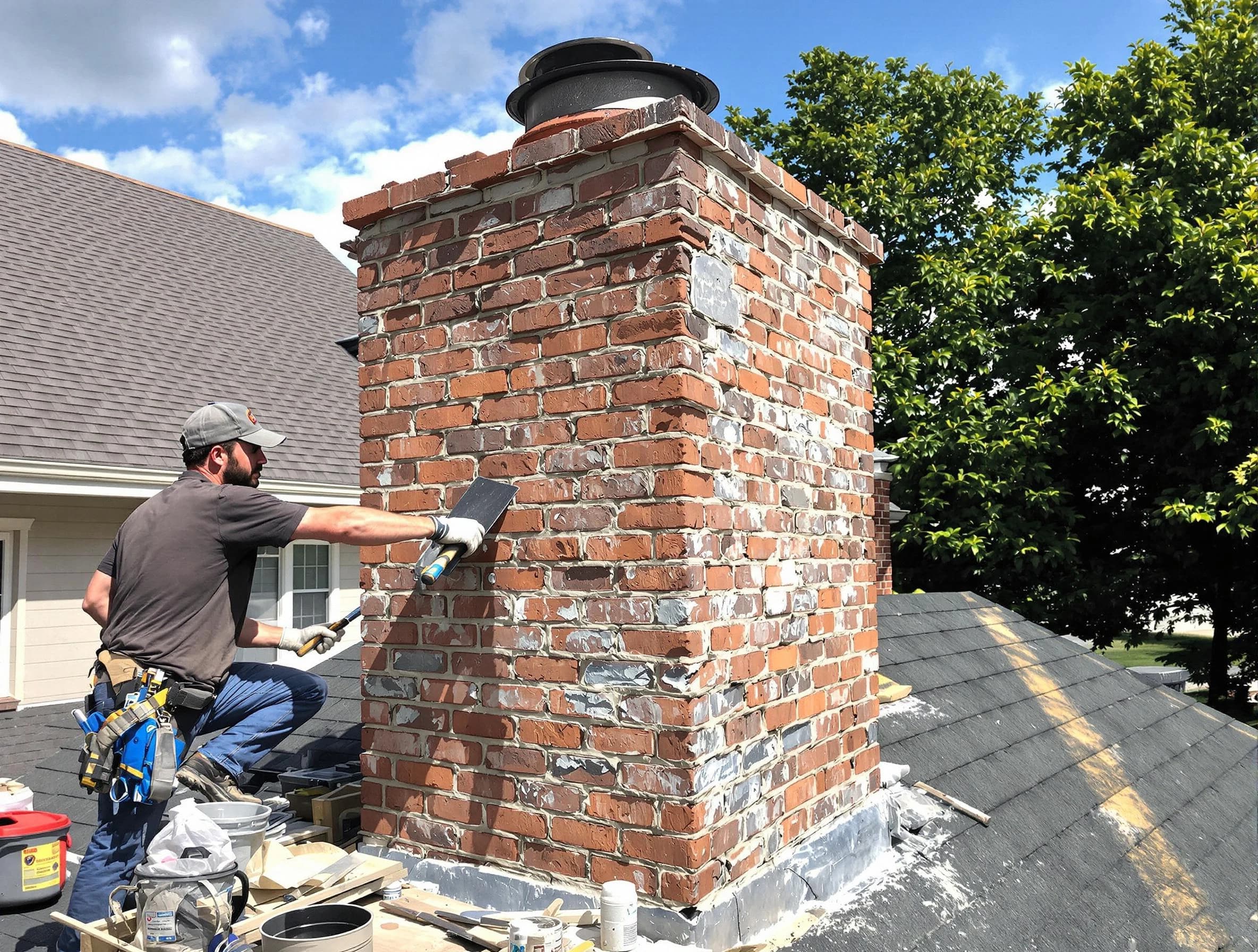 Completed chimney rebuild by Allison Park Chimney Sweep in Allison Park, PA