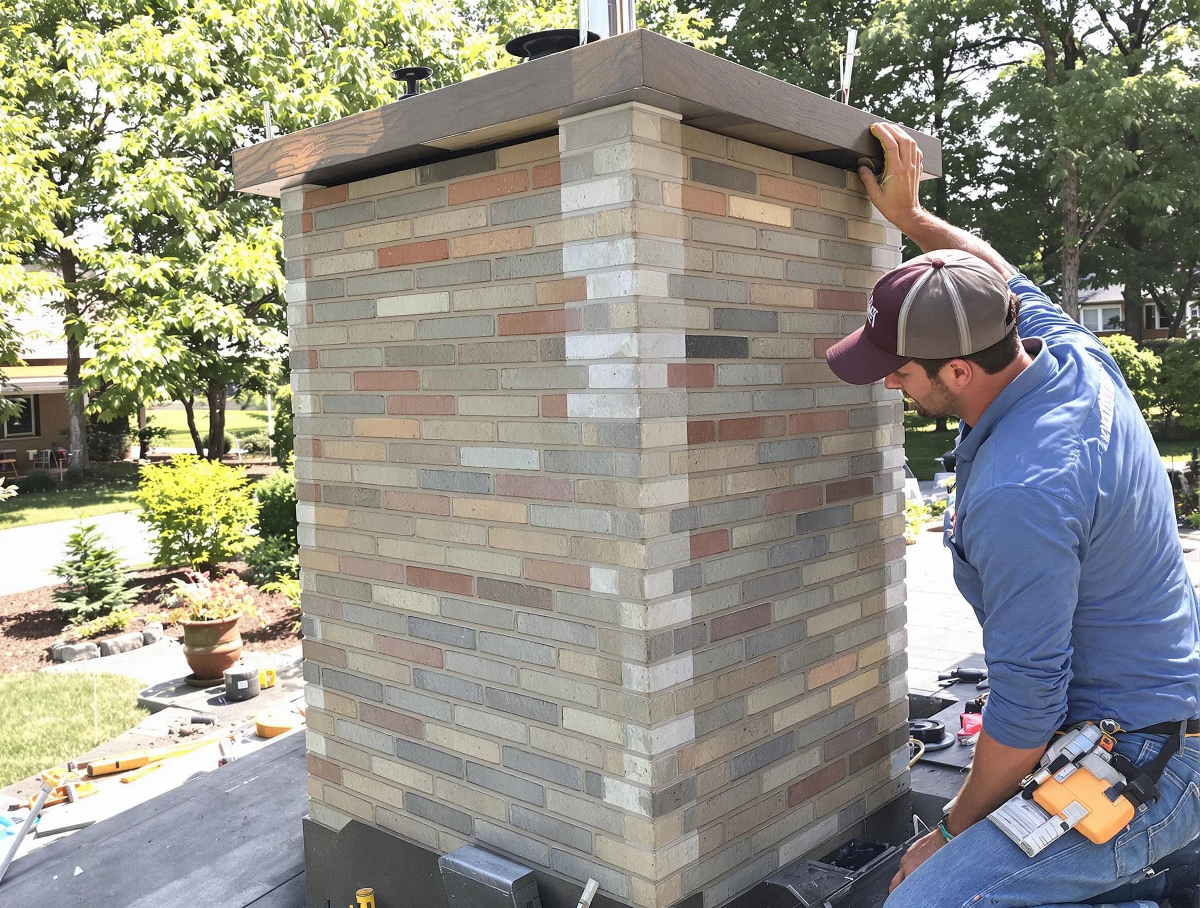 Allison Park Chimney Sweep completing a modern chimney remodel in Allison Park, PA