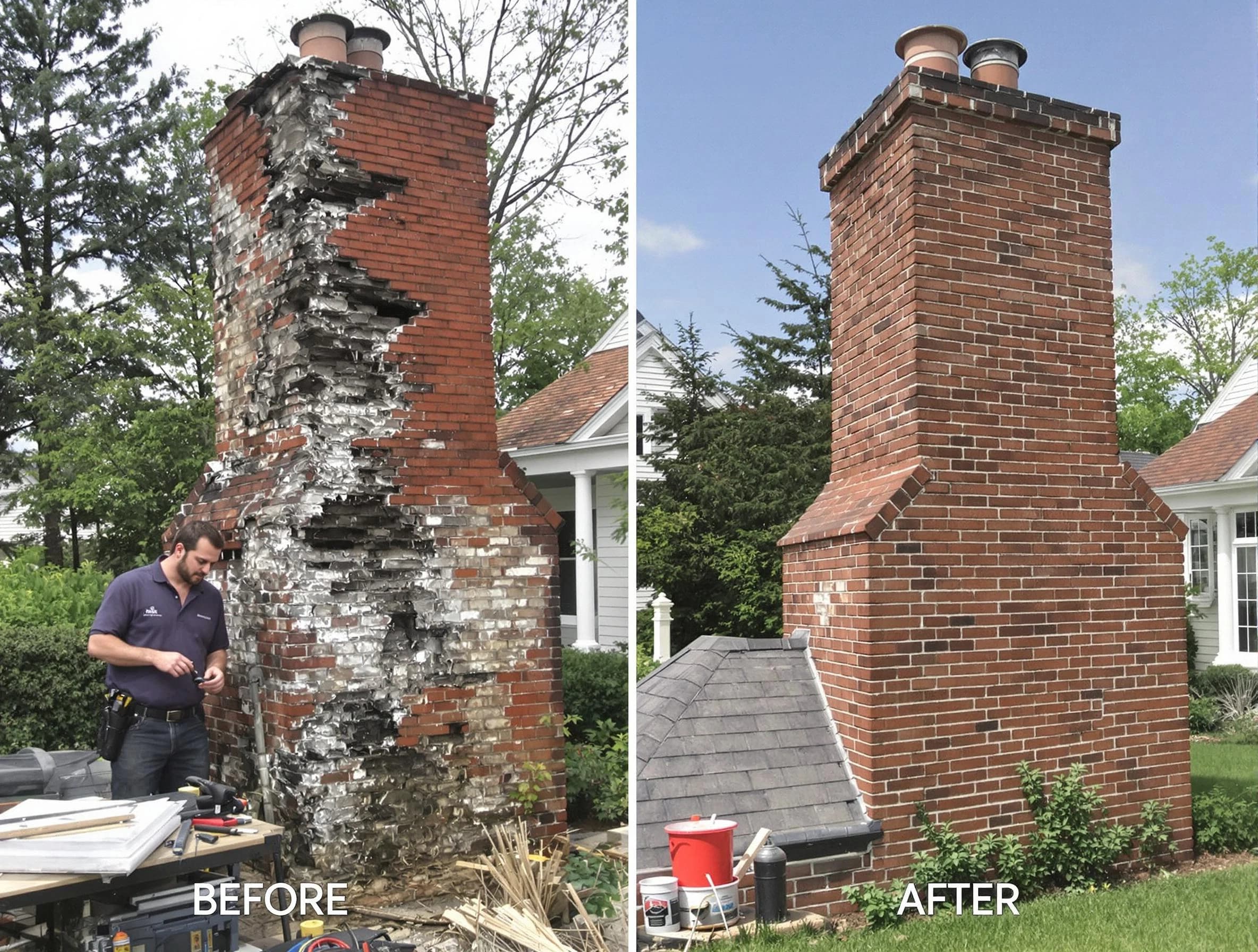 Allison Park Chimney Sweep performing a full chimney restoration in Allison Park, PA