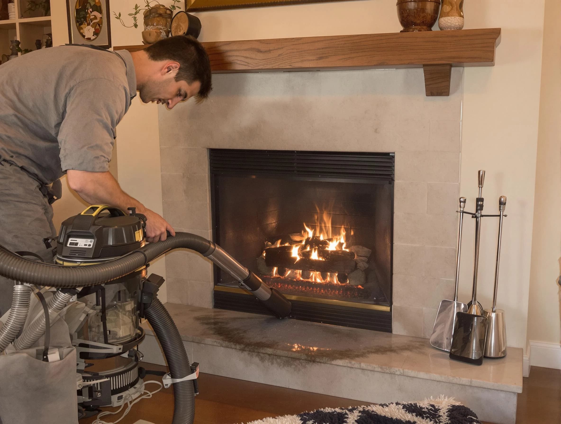Routine fireplace upkeep by Allison Park Chimney Sweep in Allison Park, PA