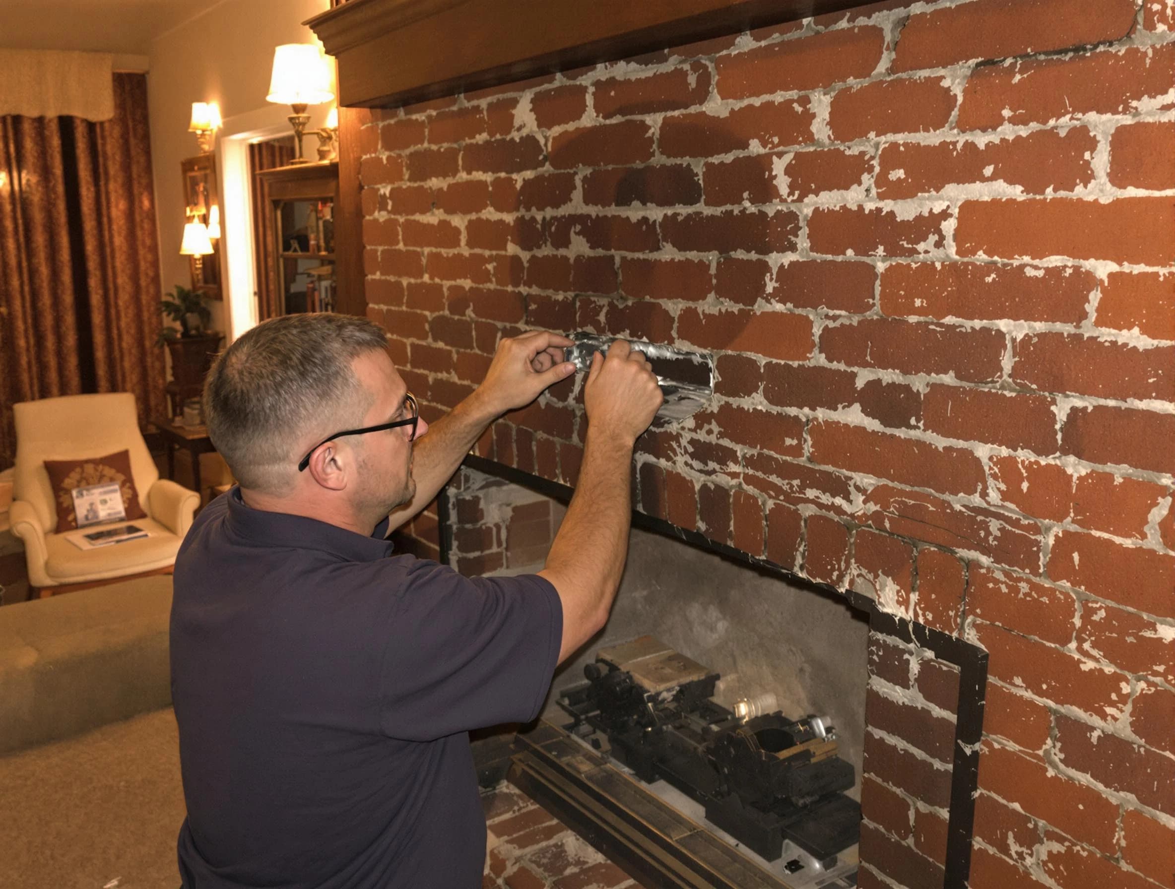 Allison Park Chimney Sweep expert fixing a fireplace in Allison Park, PA