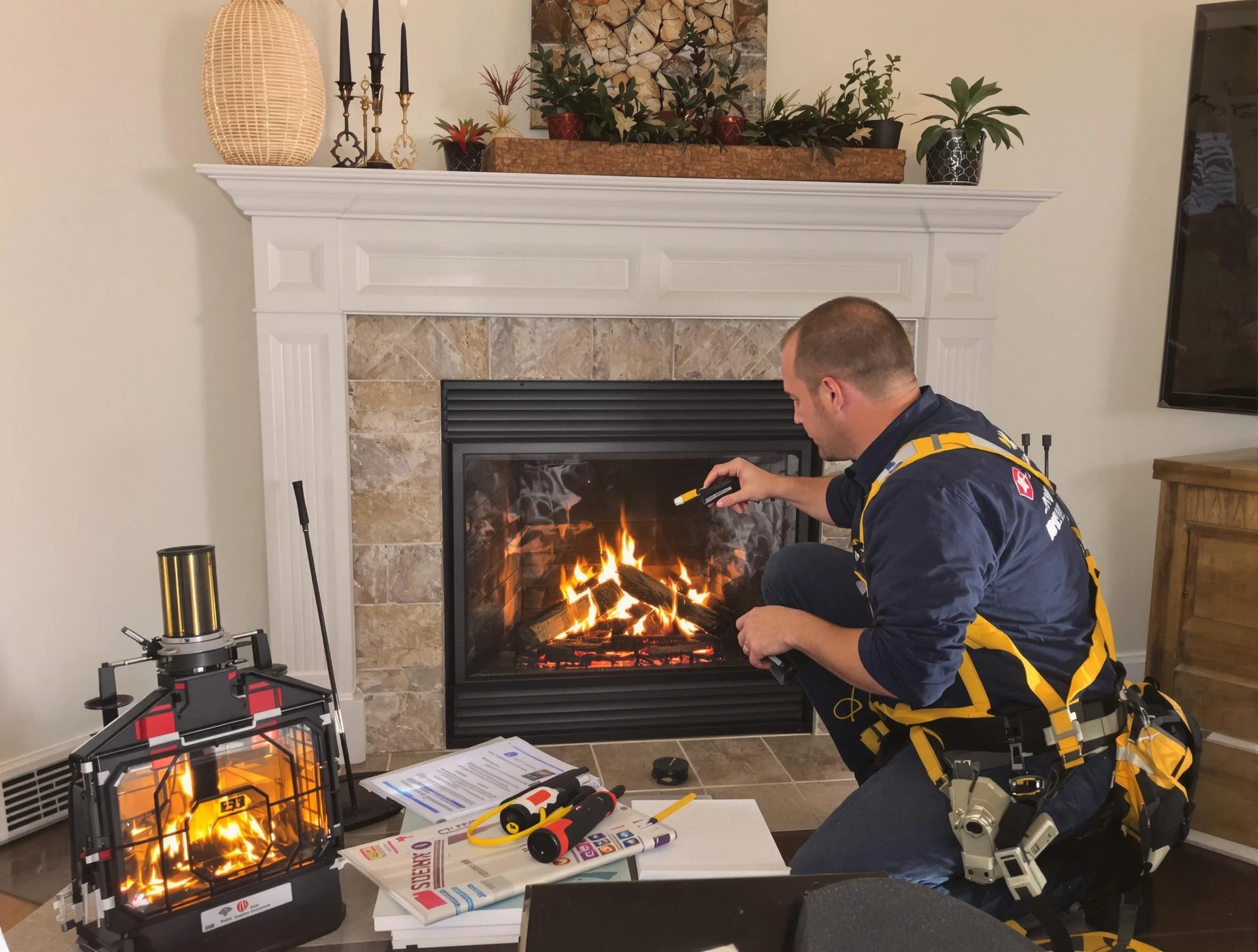 Safety-focused fireplace inspection by Allison Park Chimney Sweep in Allison Park, PA
