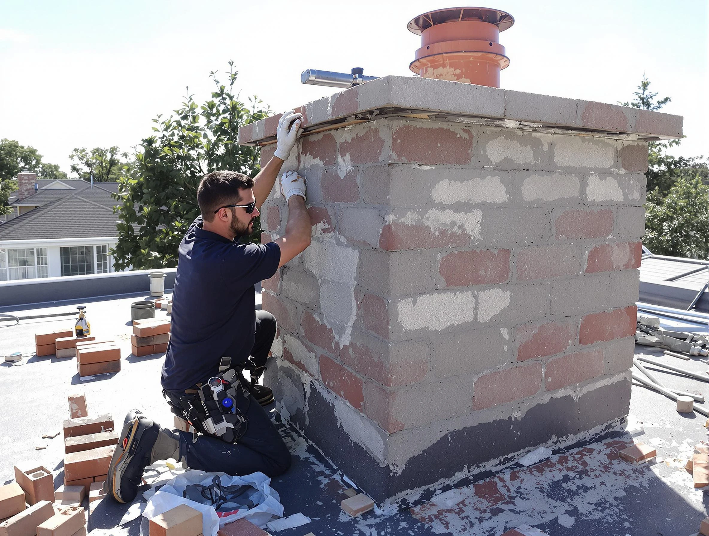 Advanced chimney repair process by Allison Park Chimney Sweep in Allison Park, PA
